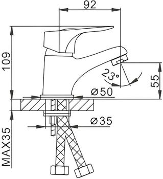 Смеситель для раковины Frap H37 F1037 Хром — фото 2, Смесители для раковины