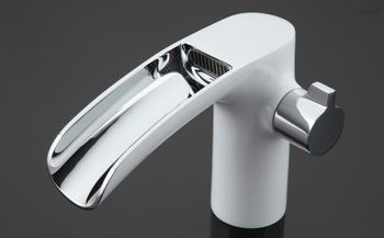 Смеситель на борт ванны Gappo G48 G1148-8 Белый Хром — фото 4, Смесители на борт ванны