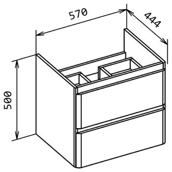 Тумба под раковину BelBagno 60 ALBANO-CER-600-2C-SO-RR подвесная Rovere Rustico — фото 9, Тумбы под раковину