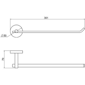 Товар: Полотенцедержатель Aquatek Бетта AQ4619CR Хром - фото 2 Полотенцедержатель Aquatek Бетта AQ4619CR Хром — фото 2, Полотенцедержатели