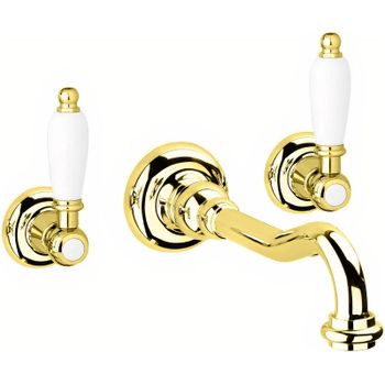 Смеситель для раковины Cezares First FIRST-BLS1-03/24-Bi Золото 24 карат — фото 1, Смесители для раковины