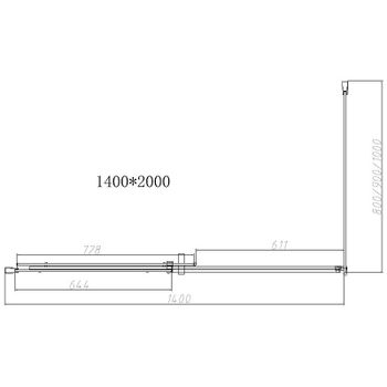 Душевой уголок Vincea Dice 140x80 VSR-4D8014CLGM профиль Вороненая сталь стекло прозрачное — фото 5, Прямоугольные душевые уголки