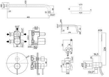 Комплект смесителей Paffoni Light KITZLIG019CR045 Хром — фото 7, Готовые комплекты для ванной комнаты
