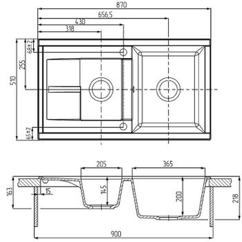 Кухонная мойка Aquaton Делия 87 1A716232DE240 Жемчуг — фото 4, Кухонные мойки