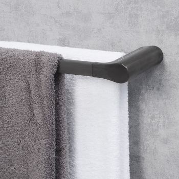 Полотенцедержатель WasserKRAFT Wiese K-8940 двойной Оружейная сталь — фото 3, Полотенцедержатели