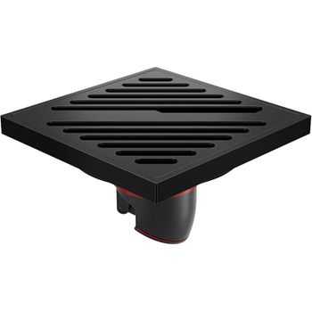 Душевой трап Orange 100x100 TR01-008b с Черной матовый решеткой — фото 1, Трапы для душа