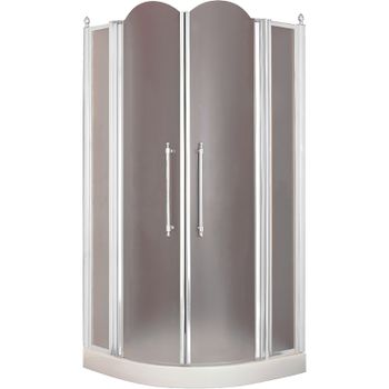 Душевой уголок Migliore Diadema 90x90 22679 профиль Хром стекло матовое — фото 1, Душевые уголки четверть круга