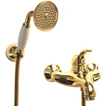 Смеситель для ванны Webert Aurora AU850101010 Золото — фото 1, Смеситель для ванны