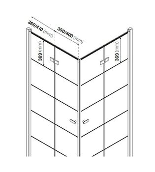 Душевой уголок New Trendy New Soleo Black 90х90 D-0289A/D-0290A профиль Черный стекло прозрачное — фото 9, Квадратные душевые уголки