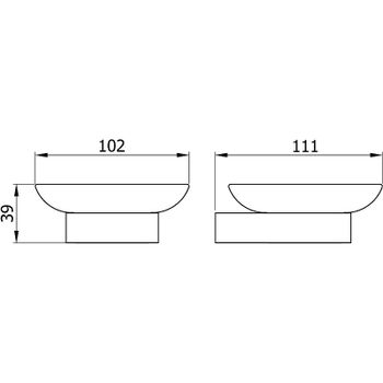 Мыльница Nofer Corinto 16925.N Черный — фото 2, Мыльницы