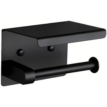 Держатель туалетной бумаги Frap F502-6 с полкой Черный матовый — фото 1, Держатели туалетной бумаги