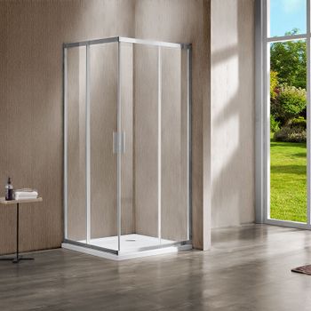 Душевой уголок Vincea Garda 110x100 VSS-1G1011CL профиль Хром стекло прозрачное — фото 1, Прямоугольные душевые уголки