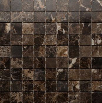 Каменная мозаика Orro Mosaic Stone Emperador Dark Pol. 7мм 30,5х30,5 см — фото 1, Мозаика