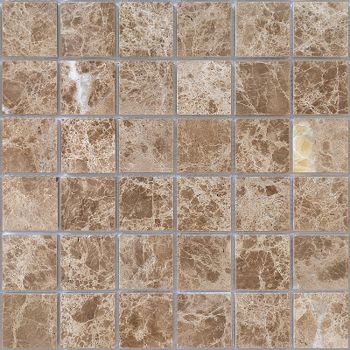 Мозаика Caramelle mosaic Pietrine 7 мм Emperador Light POL 30,5x30,5 см — фото 1, Мозаика