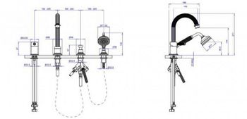 Смеситель на борт ванны Cezares Olimp OLIMP-BVDM-01-L Хром — фото 2, Смесители на борт ванны
