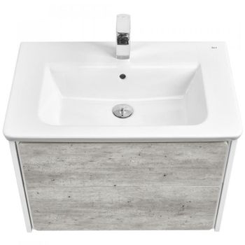 Тумба под раковину Roca Ronda 70 ZRU9303003 подвесная Бетон Белый матовый — фото 3, Тумбы под раковину