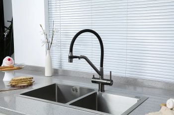 Смеситель для кухни Gappo G4398-89 Оружейная сталь Черный — фото 6, Смесители для кухни