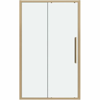 Душевая дверь Grossman Cosmo 130 100.K33.02.130.32.00 профиль Золото сатин стекло прозрачное — фото 1, Раздвижные душевые двери