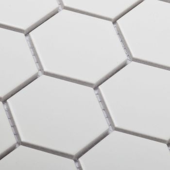 Керамическая мозаика StarMosaic Hexagon small White Matt MT31000/LJ5108/IDL1005 26,5x27,8 см — фото 6, Мозаика