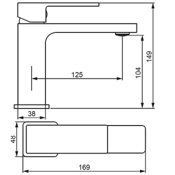 Смеситель для раковины Damixa Gala 530210300 Черный матовый — фото 4, Смесители для раковины