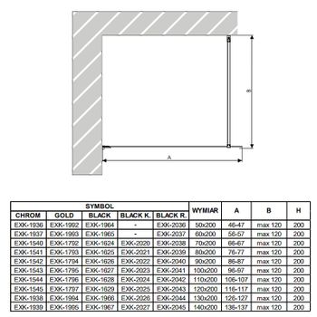 Душевая перегородка New Trendy Avexa Black 110 EXK-1628 профиль Черный стекло прозрачное — фото 6, Душевые перегородки