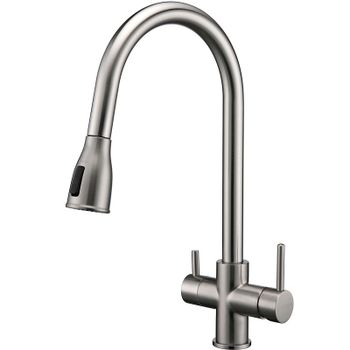 Смеситель для кухни Paulmark Lange La214212-NI Никель — фото 1, Смесители для кухни