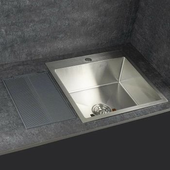 Кухонная мойка Fabia 50х45 50453 Сатин — фото 8, Кухонные мойки