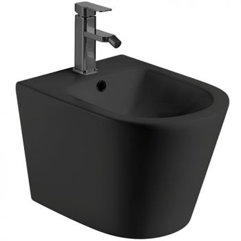 Биде WeltWasser Salzbach 005 MT-BL 10000003771 подвесное Черное матовое — фото 1, Биде подвесные