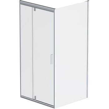 Душевой уголок AM.PM Gem 90х90 W90G-404-090MT профиль Серебро матовое стекло прозрачное — фото 1, Квадратные душевые уголки