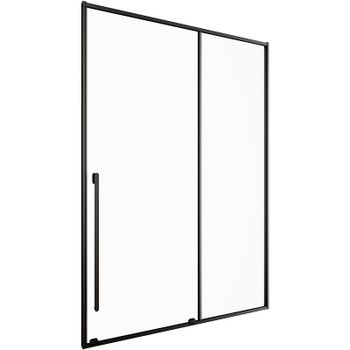 Душевая дверь Allen Brau Fantasy 140 3.11008.31 профиль Черный матовый стекло прозрачное — фото 1, Раздвижные душевые двери