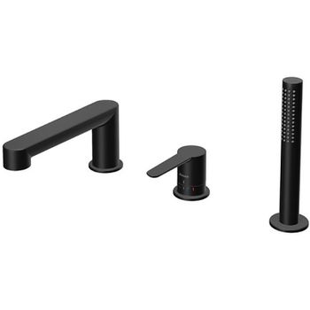 Смеситель на борт ванны Ravak Puri PU 026.20 X070186 Черный матовый — фото 2, Смесители на борт ванны