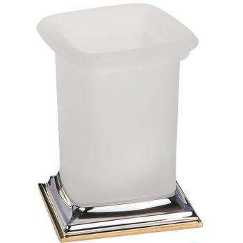 Стакан для зубных щеток Colombo Design Portofino B3241.CR2-VAN Хром Золото — фото 1, Стаканы для зубных щеток