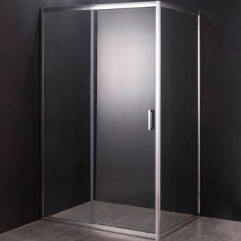 Душевой уголок Orange 130x80 E23-13080TCR профиль Хром стекло прозрачное — фото 1, Прямоугольные душевые уголки