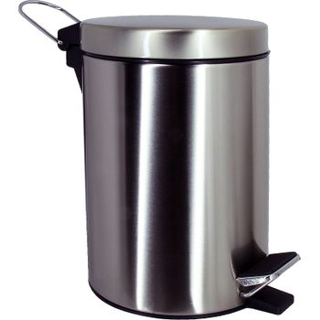 Ведро для мусора WasserKRAFT K-633N Никель — фото 1, Мусорные ведра