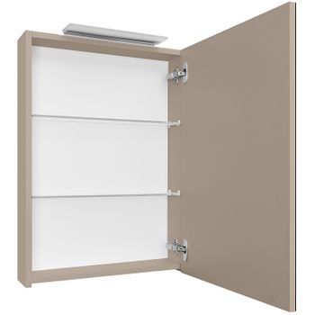 Зеркальный шкаф Roca Oleta 50 R A857644515 с подсветкой Капучино — фото 2, Зеркальные шкафы в ванную