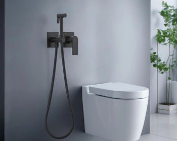 Гигиенический душ со смесителем Aquatek Лира AQ1420MB Черный матовый — фото 2, Гигиенические души