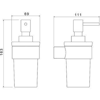 Дозатор для жидкого мыла Aquatek Лира AQ4405MB Черный матовый — фото 2, Дозаторы
