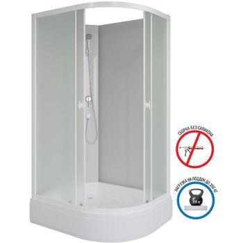 Душевая кабина Niagara Promo 100x80 L P100/80/26L/MT/BK без гидромассажа — фото 3, Душевые кабины