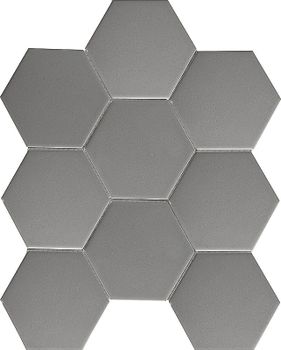Керамическая мозаика StarMosaic Hexagon big Grey Matt FQ21016 25,6x29,5 см — фото 1, Мозаика