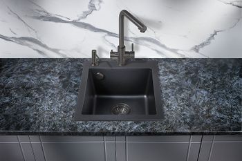 Кухонная мойка Milacio Murcia 42 Cuarzo MC.77041 Черная матовая — фото 2, Кухонные мойки