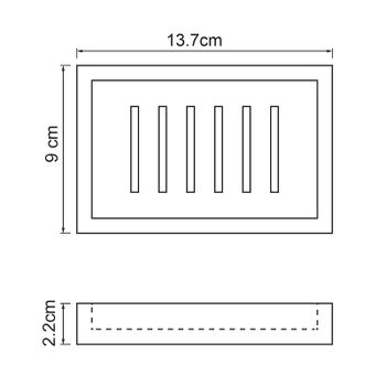 Мыльница WasserKRAFT Abens K-3729 Черная — фото 3, Мыльницы