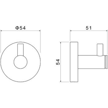Крючок Schein Kahlo 9111CH Хром — фото 5, Крючки для полотенец