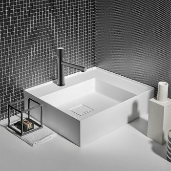 Смеситель для раковины Vincea Groove VBF-4G1GM Вороненая сталь — фото 2, Смесители для раковины