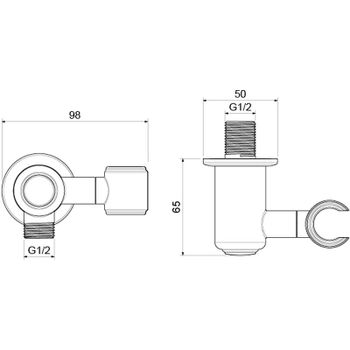 Шланговое подключение Aquatek Классик AQ2462PG Золото — фото 2, Шланговые подключения