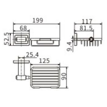 Мыльница CeramaLux Gamma 12305 Хром — фото 2, Мыльницы