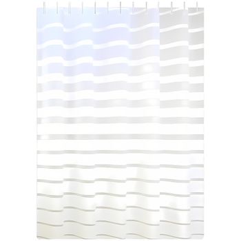 Штора для ванны Haiba 180х180 HB75065 Белая Полосы — фото 1, Шторы для ванной