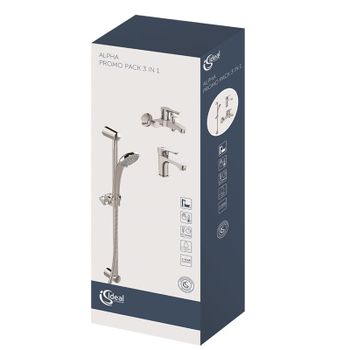 Комплект смесителей Ideal Standard Alpha BD004AA Хром — фото 5, Готовые комплекты для ванной комнаты