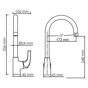 Смеситель для кухни WasserKRAFT Sauer 7107 Золото — фото 6, Смесители для кухни