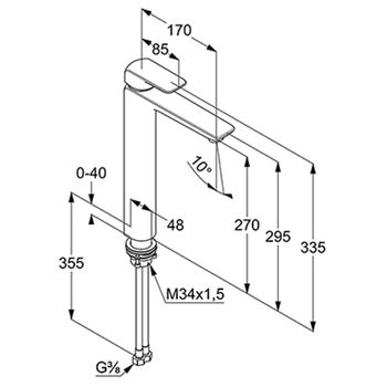 Товар: Смеситель для раковины Kludi Ameo 412980575 Хром - фото 5 Смеситель для раковины Kludi Ameo 412980575 Хром — фото 5, Смесители для раковины