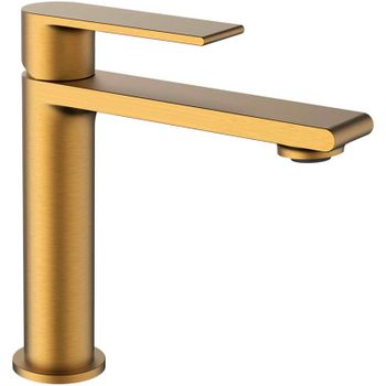 Смеситель для раковины Vincea Vogue VBF-1V1BG Брашированное золото — фото 1, Смесители для раковины